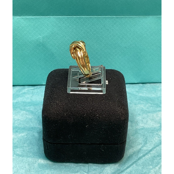 Authentic Vintage 1990 Solid 18K Yellow Gold Signature Ring size 5 - Picture 3 of 5